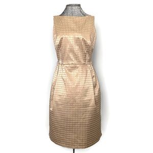 Michael Kors gold polka dot sheath dress